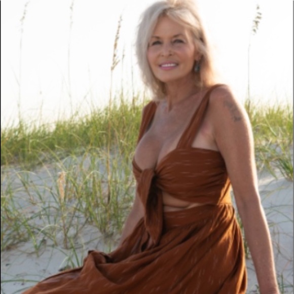 Free People Caldasi unlined midi dress in bronze - Picture 9 of 11